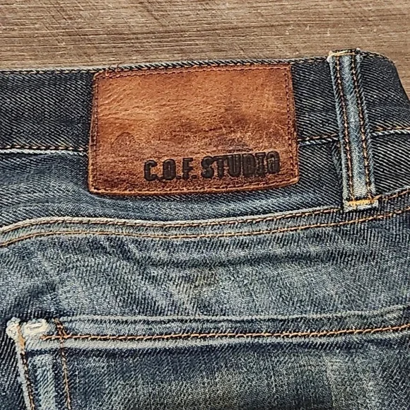 Circle of Friends Jeans Mens 28x27 Blue Selvedge Candiani Italy‎ Distressed - Picture 5 of 16